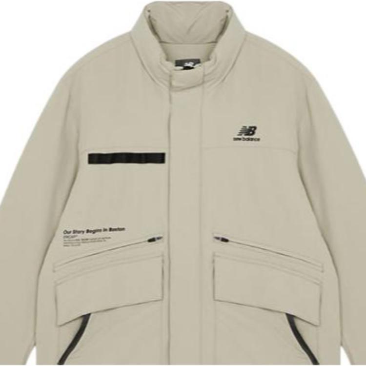New Balance Logo Down Jacket Asia Sizing 'Beige' Unisex 5PB42191-DB