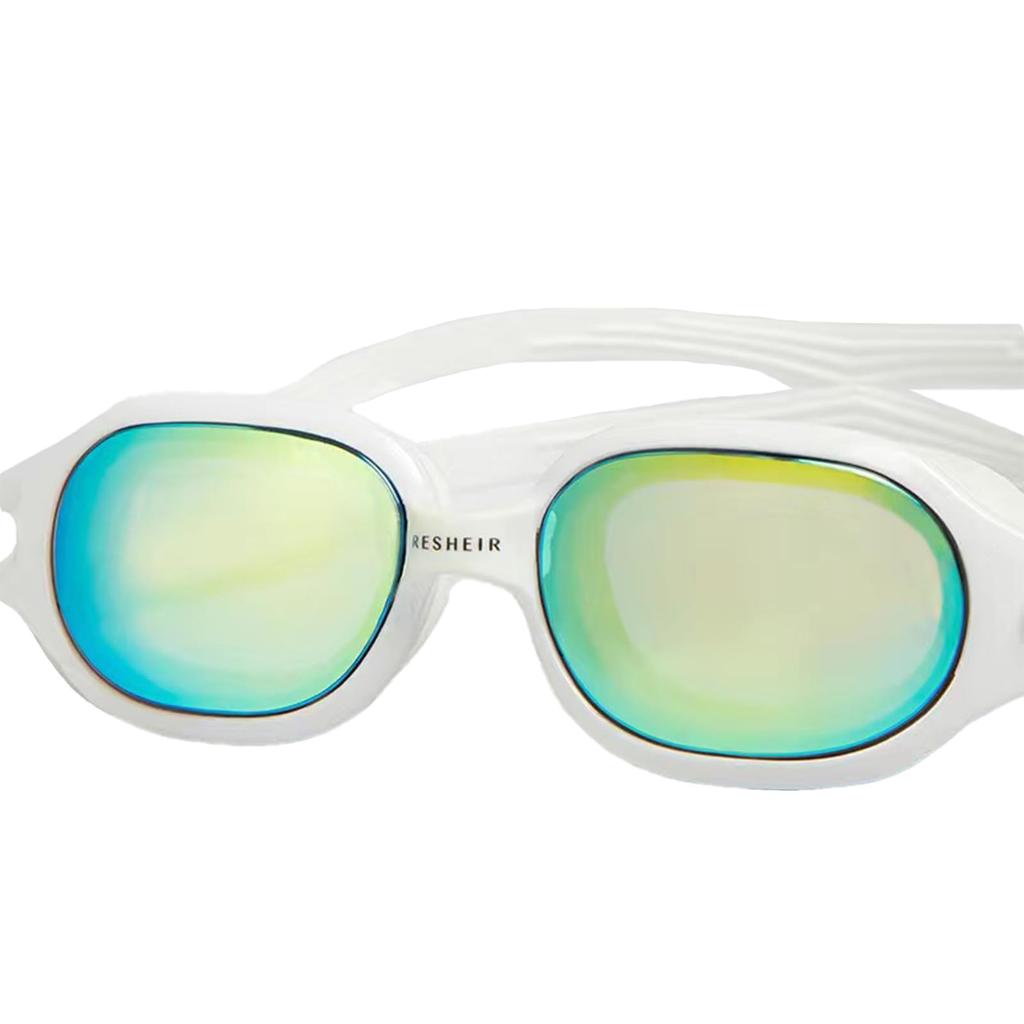 QJCLEAN Mirrored Swimming Goggles for Men and Mirrored UV for Competitive Swimming and Pool Use Women, Anti-Fog, Lens, Protection, Leak-Resistant,