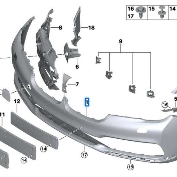 BMW 7 Series G11/G12 Front Bumper Assembly (51117402813)