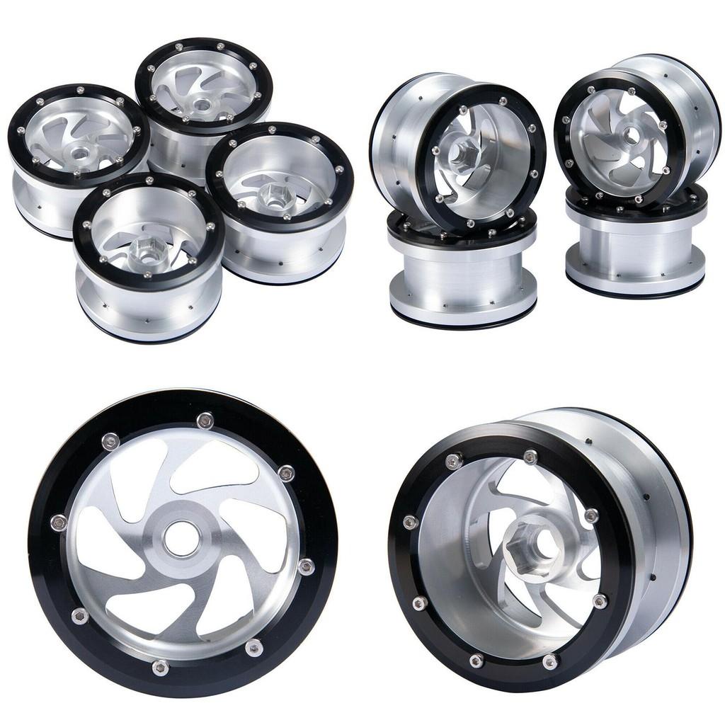 Alloy 4x 22 Beadlock Wheel Rims For 110 Rc Axial Wraith Trx4 Crawler Redcat