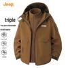 Jeep Men's Autumn 3-in-1 Hooded Outdoor Jacket