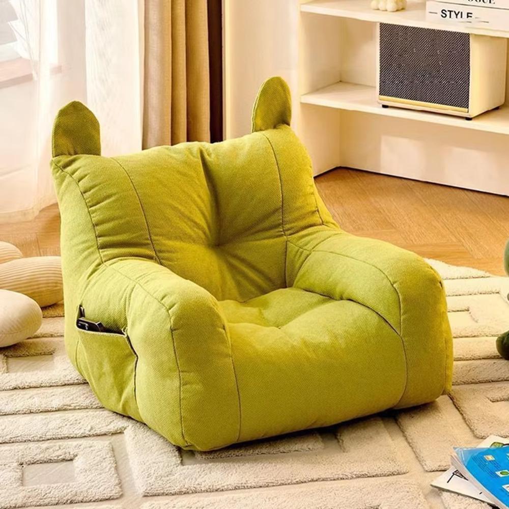 Soft Fabric Lazy Sofa Comfortable Ergonomic Kids Sofa Chair Bear Shaped Fluffy sofa Living Room