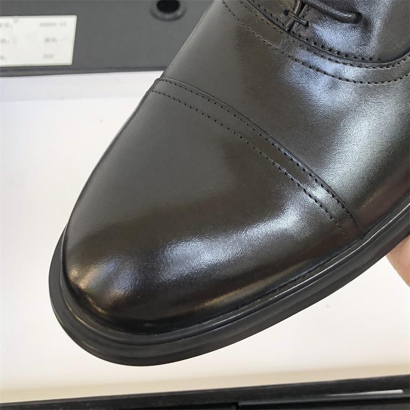 Три совместных кожаные туфли мужские деловые деловые кожаные повседневные британские дышащие мужские костюмы для работы жениха свадебные туфли