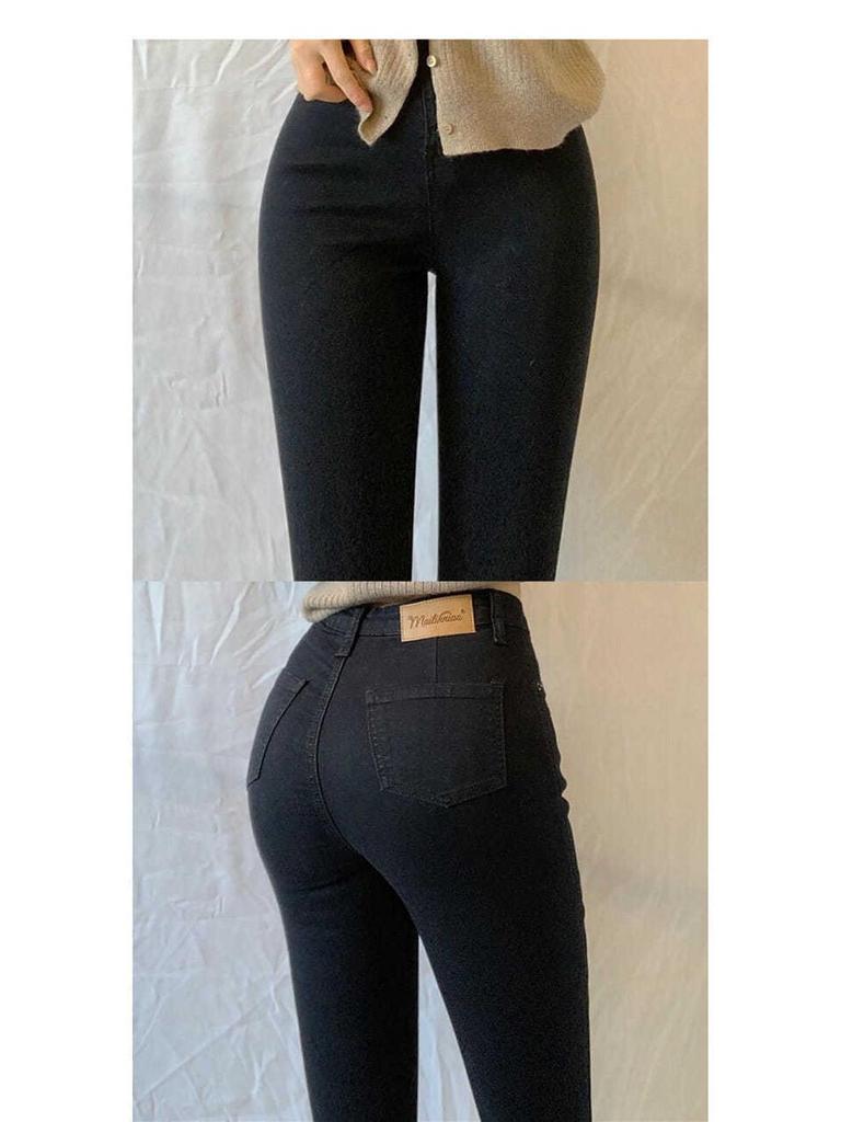 Джинсы-карандаш большого размера с высокой посадкой, стрейч, из светло-голубого денима, облегающего кроя для женщин