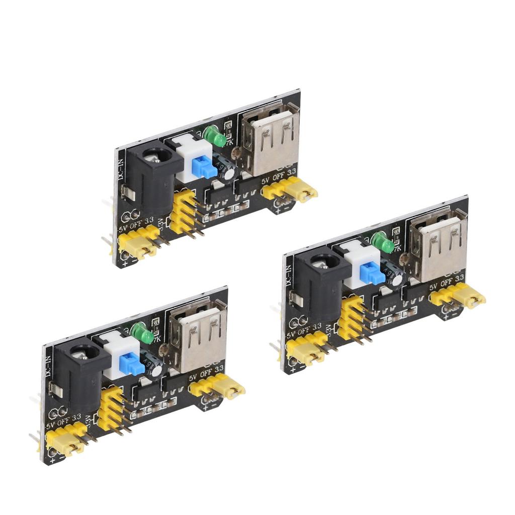 3Pcs Breadboard Power Supply Module Voltage Regulator DC 3.3V 5V Dual Channel Output