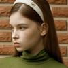ANOETIC VOLUME LEATHER HAIRBAND_BEIGE