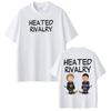 Забавная мультяшная футболка-мем с надписью Heated Rivalry для мужчин и женщин, футболка в стиле Харадзюку, с коротким рукавом, свободная, повседневная, хлопковая, хип-хоп футболки, подарок для фаната