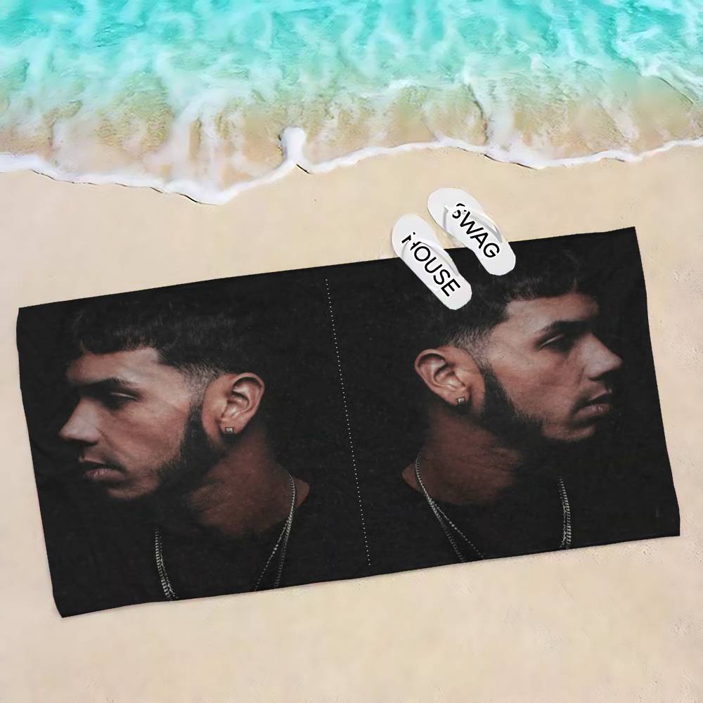 Пляжное полотенце с принтом из микрофибры для рэпера A-Anuel AA, для скалолазания, йоги, пляжа, плавания, бега, впитывающее, мягкое полотенце