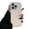 Модный ударопрочный розовый чехол-луна для iPhone 17, 16, 15 Pro, 13 Pro Max и 12X