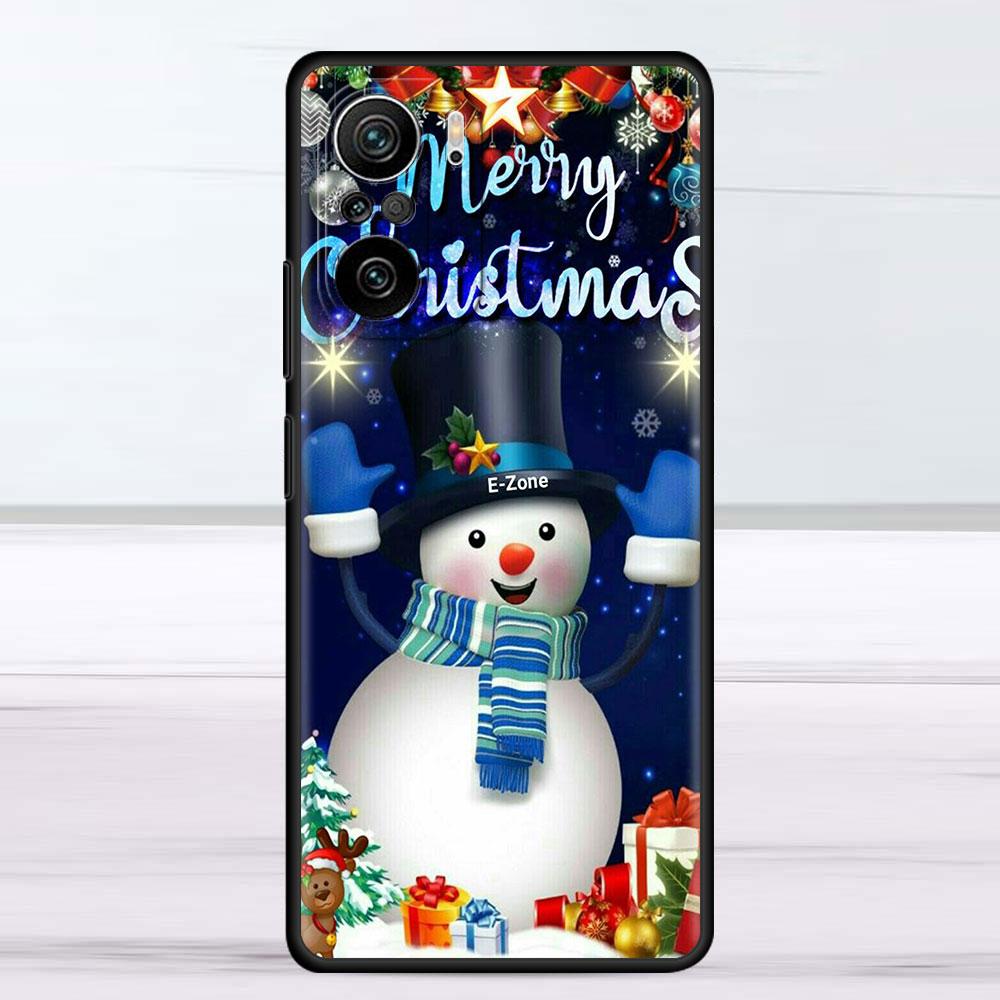 Рождественский чехол со снеговиком из мультфильма для Xiaomi Redmi Note 11 10 9S 9 K40 Pro 7 8 9A 9C 8T 9T 10C 10Pro, силиконовый чехол для телефона