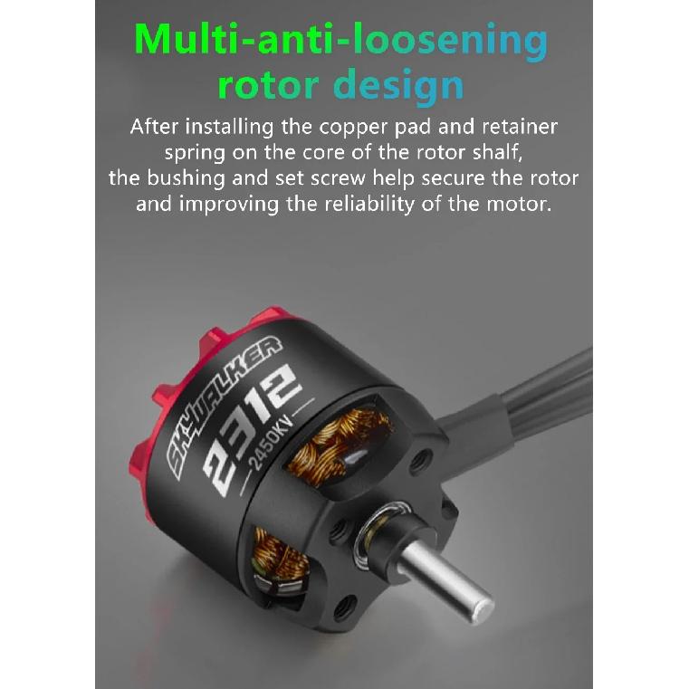 Hobbywing SkyWalker 2312 2316 2320 Brushless Motor 860KV/980KV/1100KV/1250KV/1400KV/2450KV 3-4S for RC Drone Airplane Fixed-wing
