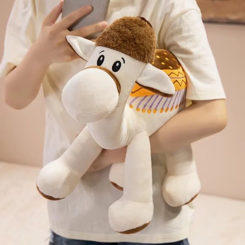 Soft Plush Cartoon Camel Doll Cute Short Plush Desert Animal Plushie Halloween Gift