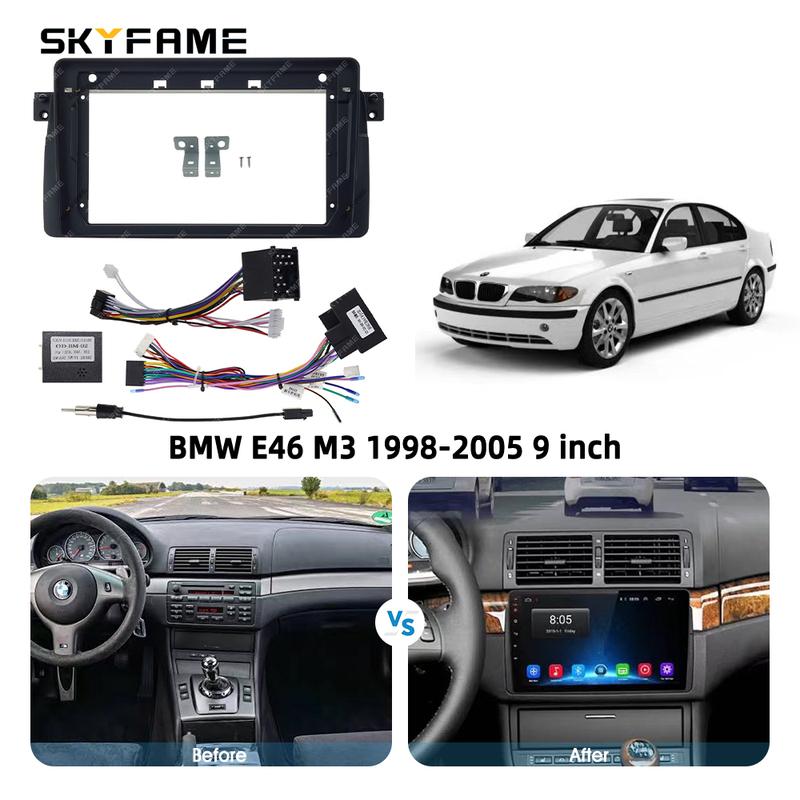 SKYFAME 12,3/9/7 дюйма Автомобильная рамка Панель адаптера Декодер Canbus Коробка Android Радио Панель для установки в приборную панель Для BMW E46 3 серии M3