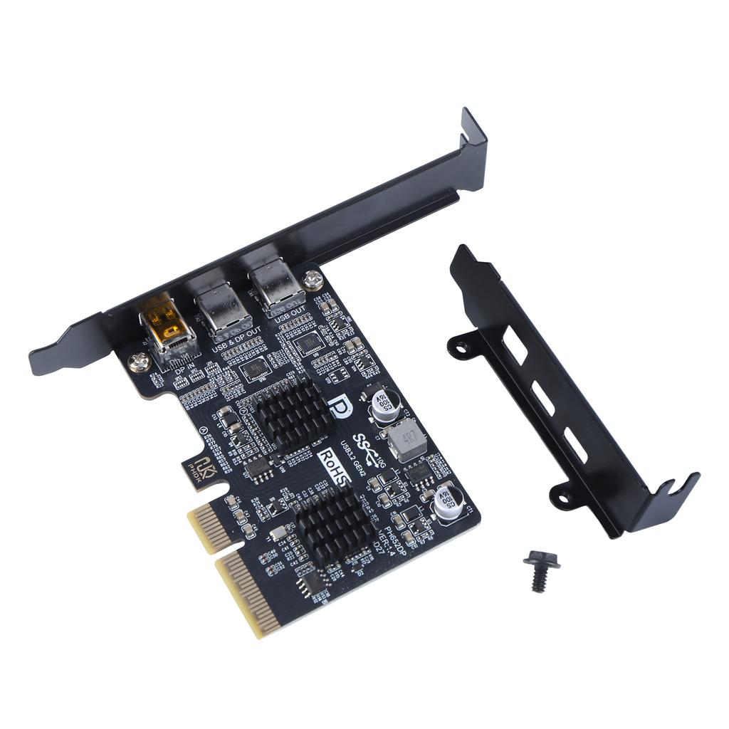 USB 3.1 10 Гбит/с Gen 2 Карта-расширитель Riser Контроллер ASM3142 Видеоадаптер-конвертер DP 4K Двойной порт USB-C Док-станция