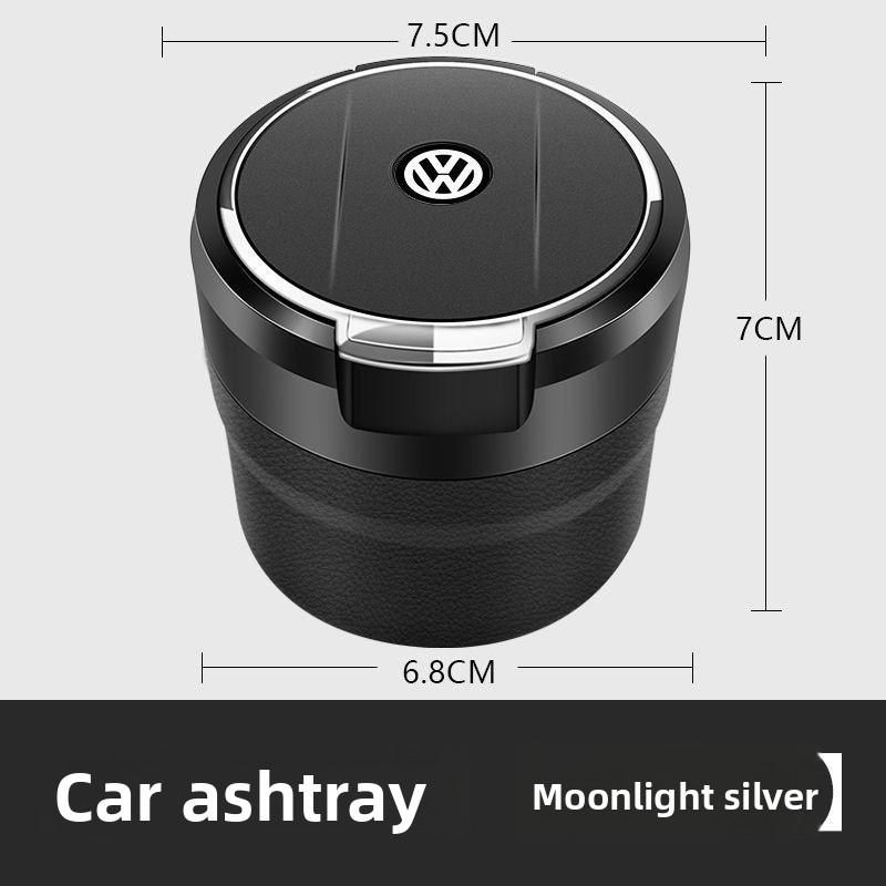 W160FOR Volkswagen's car ashtray: Creative and personalized, with a glow-in-car universal ceramic inner liner and multiple functions