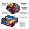 Iron Man Superhero Print Flannel Blanket Office Soft Thick Fluffy Lightweight Warm Throw Sofa Bed Cover Home Decor Kids Gift