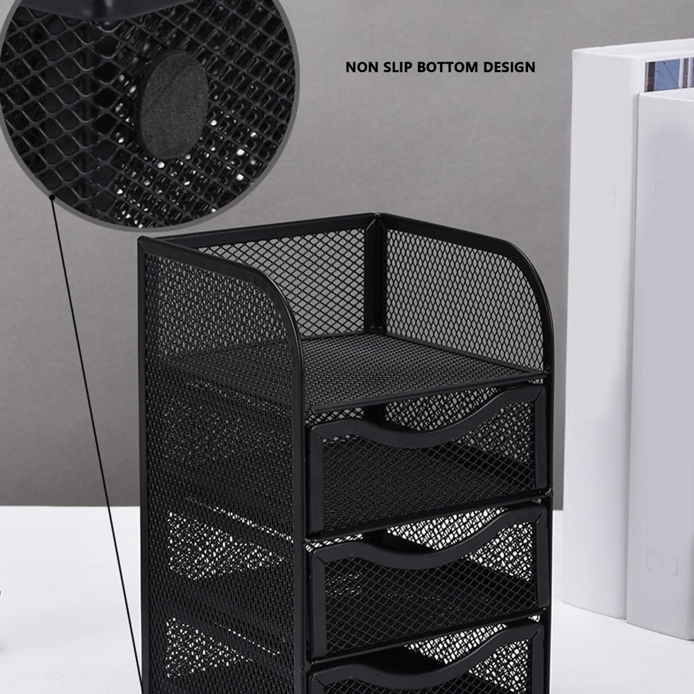 Metal Desk Organizer 3 Drawers Office Desk Organizer Desk Accessories Organizer For Office