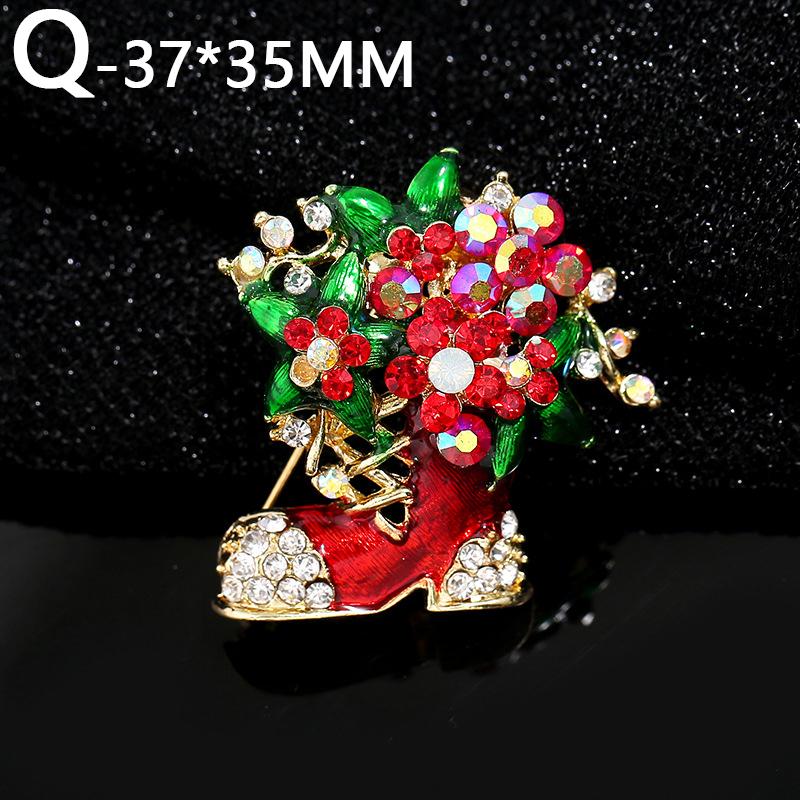 1PC Crystal Deer Women's Christmas Brooch Brooch Pins Jewelry Decoration Wedding Accessories