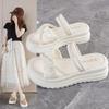 Summer 2025 new women's fashion style cool slippers wear skirt fairy style exquisite thin sandals
