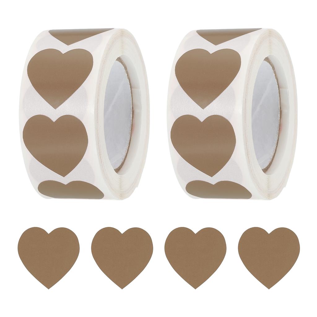 500/1000Pcs Heart Shaped Sticker 1Inch Self-Adhesive Love Label Heart Decorations Stickers for Envelope Valentine Day Wedding
