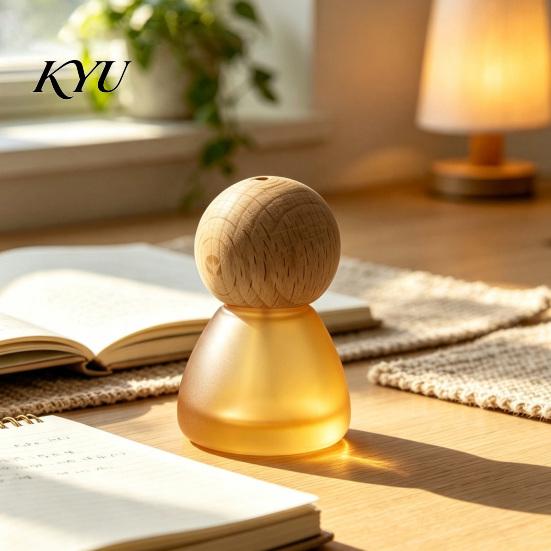 Small Glass Bottles for Oils Reed Diffuser Bottle with Stick, Fragrance Empty Bottle, Desktop Aromatherapy Vase Essential Oil Home Bedroom Office
