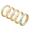 2Pcs Chunky Enamel Flower Bangles Set for Women Ethnic Style Hollowed Floral Cloisonne Bracelet Vintage Charms Jewelry Gifts