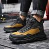 Мужские зимние ботинки для отдыха на открытом воздухе, водонепроницаемые, теплые, с меховой подкладкой, легкие, со шнуровкой, походные ботинки, нескользящие, высокие ботинки для мужчин, походная рабочая обувь