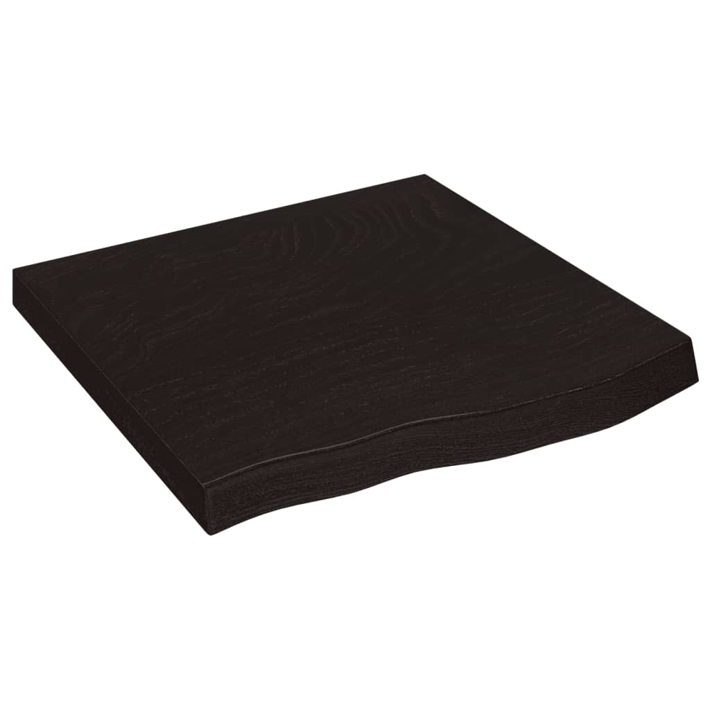 Washbasin Top in Dark Brown 60*60*(2 6) cm Solid Wood Treated