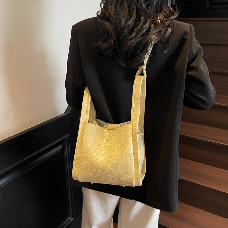 Ретро овощная корзина сумка женская новая текстура портативная сумка-ведро простая на плечо сумка-мессенджер