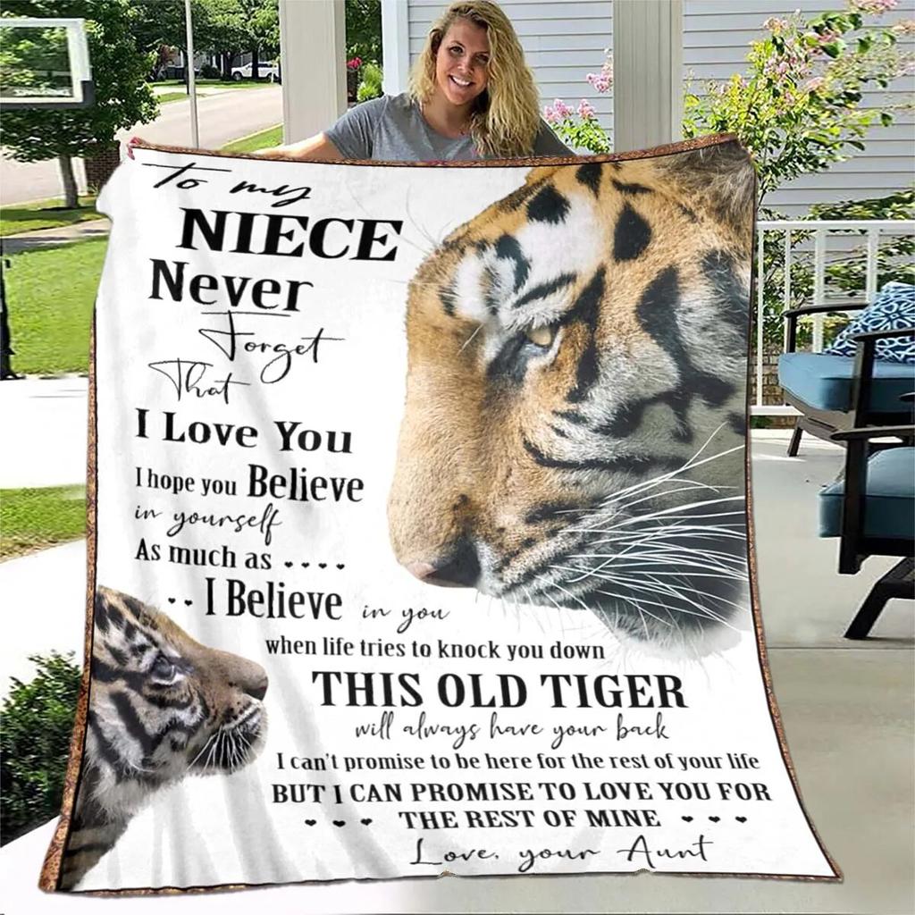 Одеяло для дочери с принтом, фланелевое одеяло для дивана, одеяло для моей дочери, Лев, Тигр, люблю тебя, мама, папа, волк, подарки для дочери