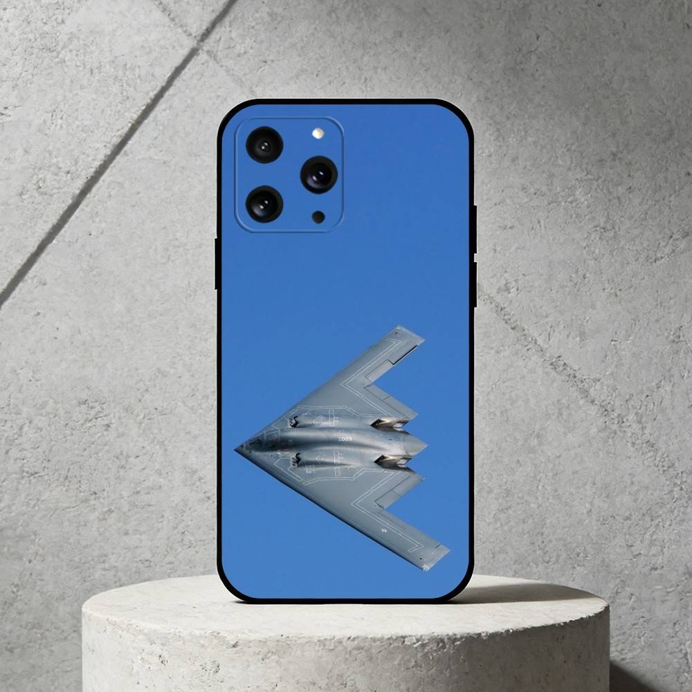 F-Fighter Jet Phone Case For iPhone 17,16,15,14,13,12,11 Plus,Pro Max,SE4Soft Silicone Black Cover