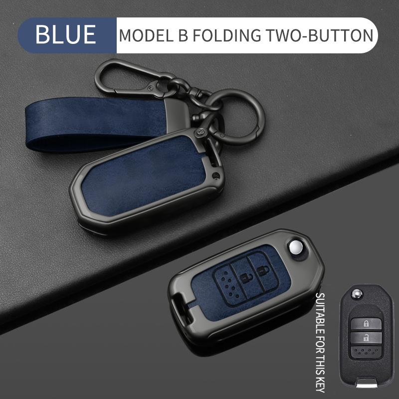 Fashion Metal Keychains Accessories Zinc Alloy Car Key Cover Hot Selling Smart Key Case for Civic City Accord Crv Waterproof
