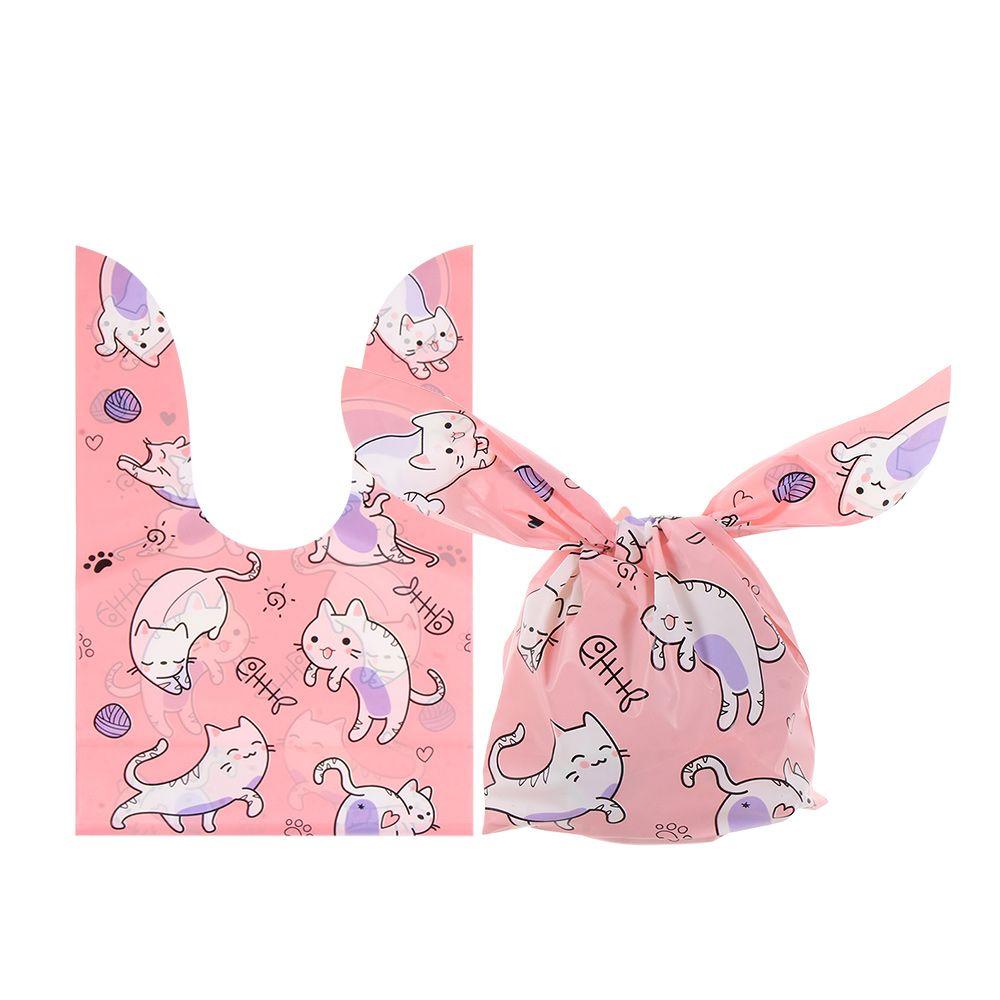 10 шт. пакетов с кроличьими ушками для печенья, конфет, подарков, пластиковые пакеты, Счастливой Пасхи, упаковка для выпечки, для печенья, закусок, товары для вечеринок