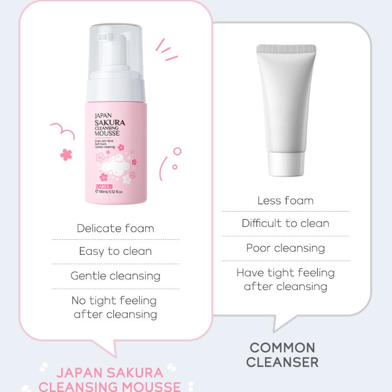 LAIKOU Очищающий мусс для лица Japan Sakura Cleansing 100 мл