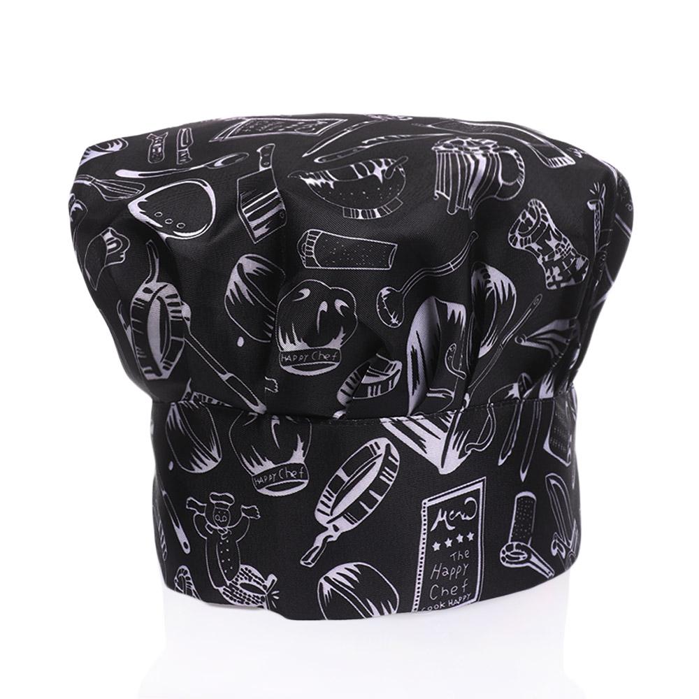 Men Women Elastic Kitchen Working Cap Adjustable Uniform Hat Chef Hat