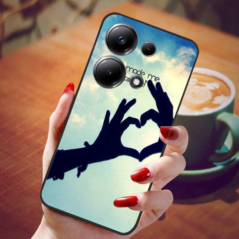 For Redmi Note 13 Pro 4G Case Flower 3D Relief Silicon Soft Phone Back Cover for Xiaomi Redmi Note13 Pro 4G Protection Shell TPU