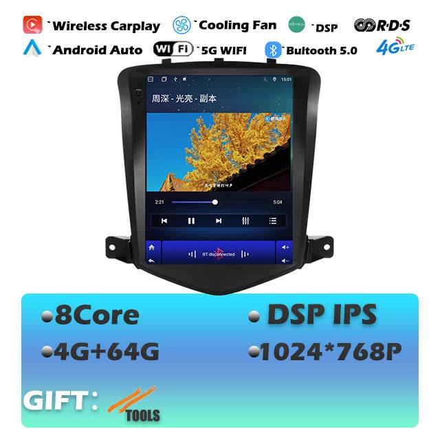 For Chevrolet Cruze 2008-2019 Carplay Android 14 Head Unit Car Radio Multimedia Video Player GPS Navigaion Stereo Audio