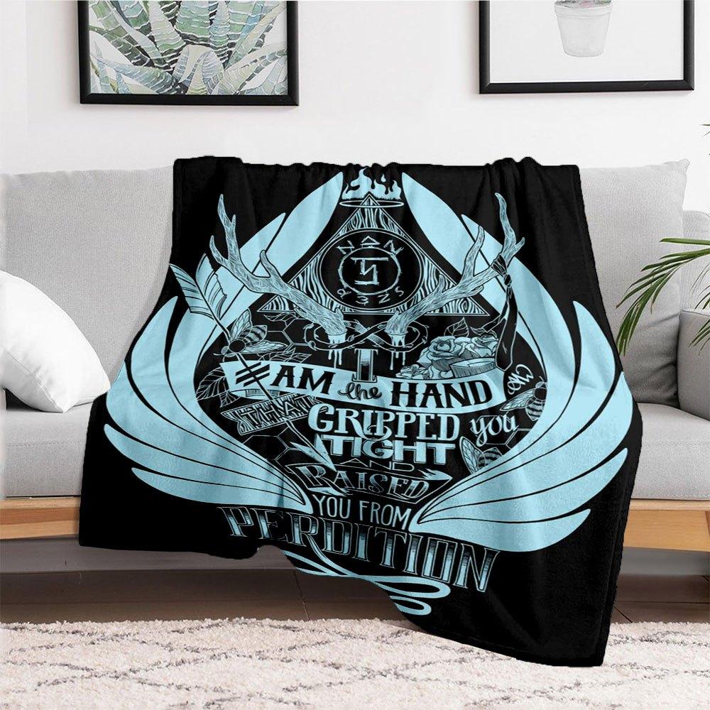 "Rise from Perdition: Hand Gripped Tight T-Shirt"Blanket Flannel Throw Blanket for Sofa, Bed, Travel, Camping, Office, Couch, Chair, And Bed