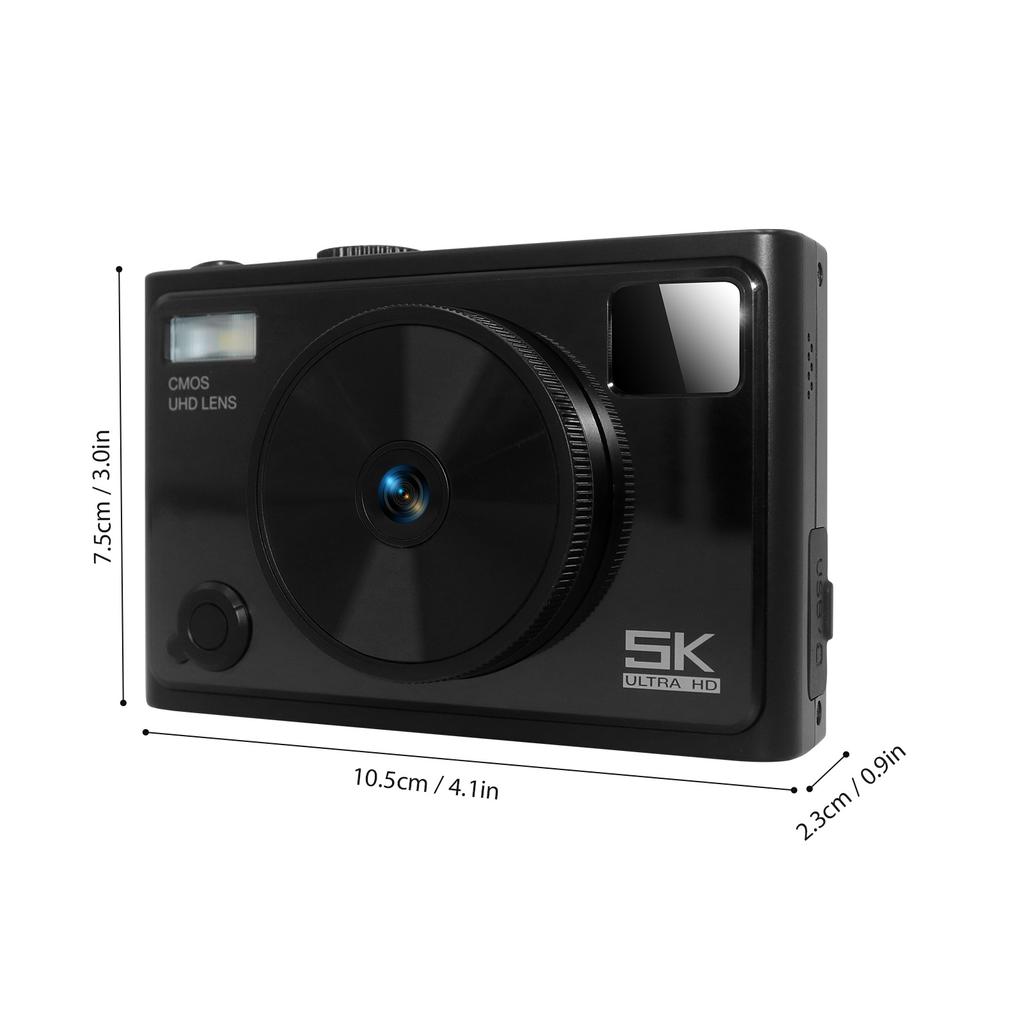 5K Digital Camera WiFi Digital Video Camera 72MP Dual Lens 2.8 Inch IPS Screen Auto Focus 18X