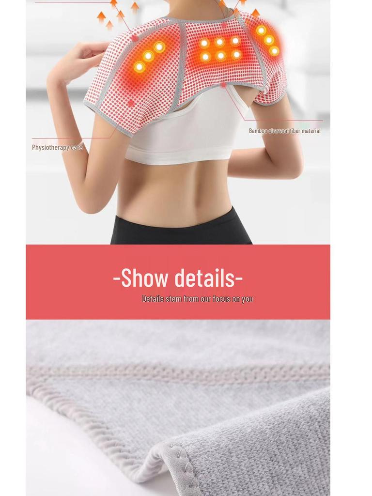 Самонагревающаяся накидка для плеч и шеи: Теплый, Утолщенный Чистый Хлопок, Горячий Компресс для Зимней Защиты от Холода - Унисекс