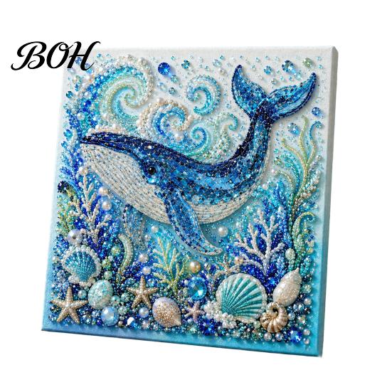 Layered 3D Seashell Crafts Sea Turtle Octopus DIY Pearl Painting Kit, Ocean Theme Diamond Art Stress Relief Projects Kit for Adults Beginner,