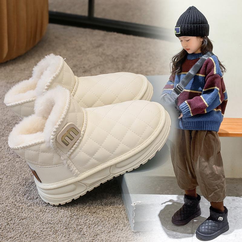 Korean Version of Fashion Children's Snow Boots Winter New Short Boots Piled Thickened Cotton Boots Snow Cotton
