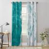 Modern Window Curtains Turquoise Water Wave On Ocean Surface Luxury Fashion Curtains for Living Room Bedroom Kitchen Drapes
