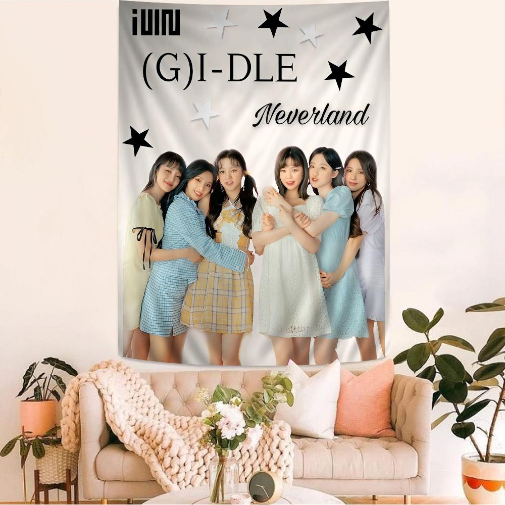 kpop GGidle Hanging Bohemian Tapestry Hanging Tarot Hippie Wall Rugs Dorm Japanese Tapestry