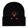 Dog Head Embroidered Knitted Hat Personality Trend Couple Wool Hat Men's and Women's Warm Hat Wool Hat