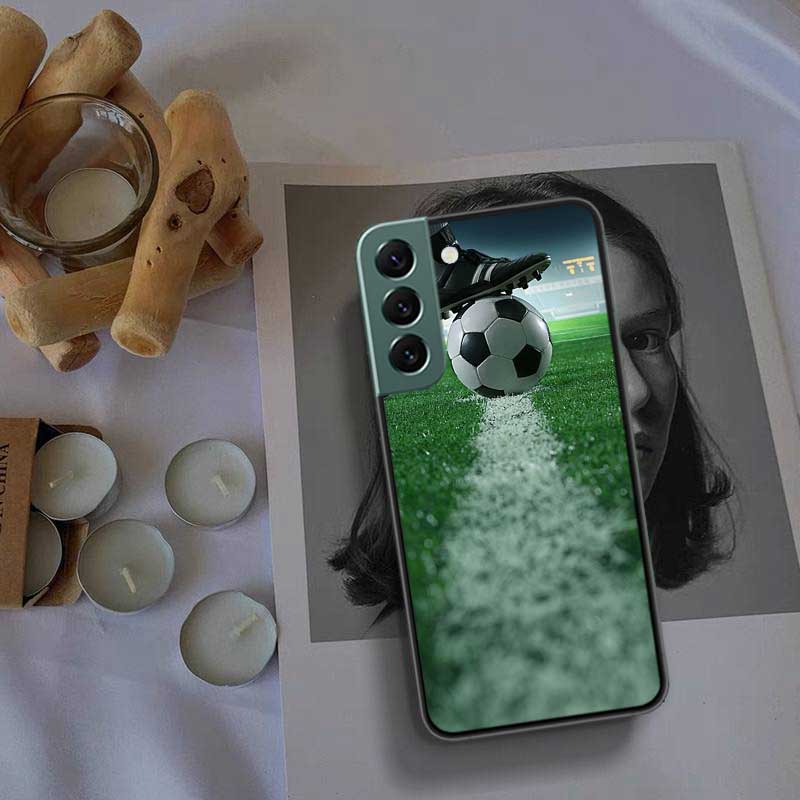 Чехол для телефона «Футбольное поле» для Samsung Galaxy S22 S25 Ultra S21 S10 Plus S26 Edge S20 S23 S24 FE Чехол Силиконовый Мягкий ТПУ Прозрачный