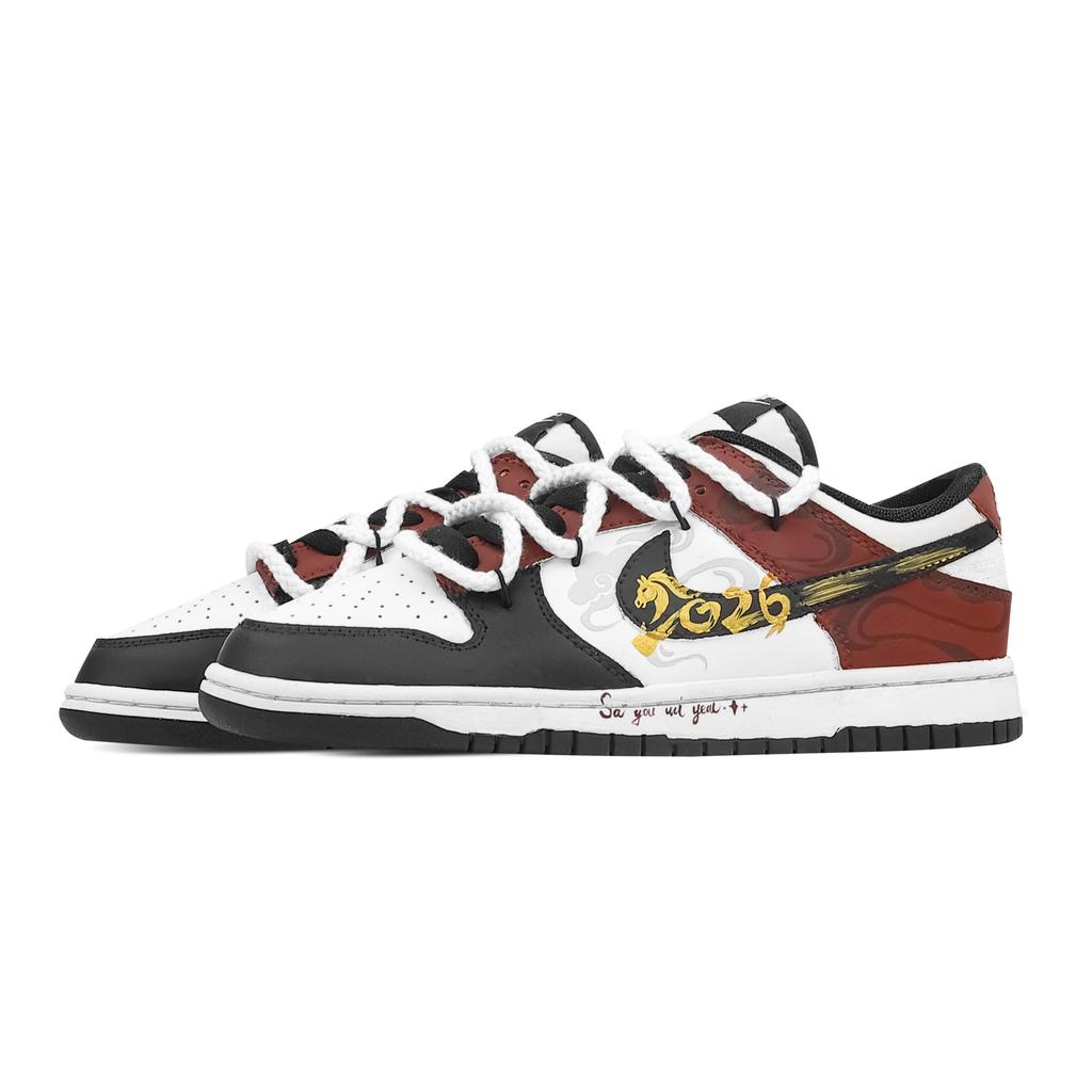 Nike Кроссовки Dunk Auspicious Clouds, Сердечная Коробка, Устойчивые к истиранию, Низкие, Для скейтбординга, Унисекс, Черно-Красные, HF5441-100(Команда773--)