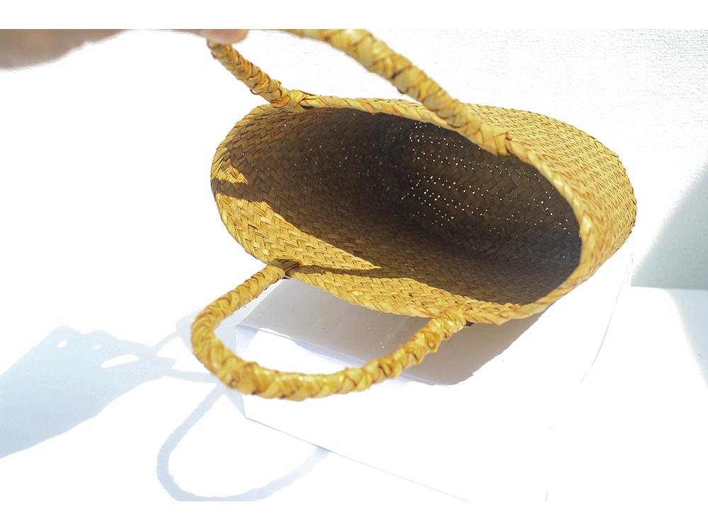 Высококлассная ретро плетеная соломенная сумка: Пляжная корзина с цветными блоками