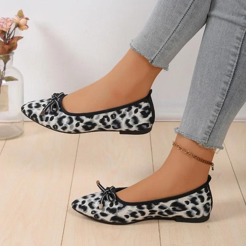 Женская обувь по акции 2025 года, базовые женские туфли на плоской подошве с завязками-бабочками, с круглым носком, повседневные женские туфли без застежек на мягкой подошве