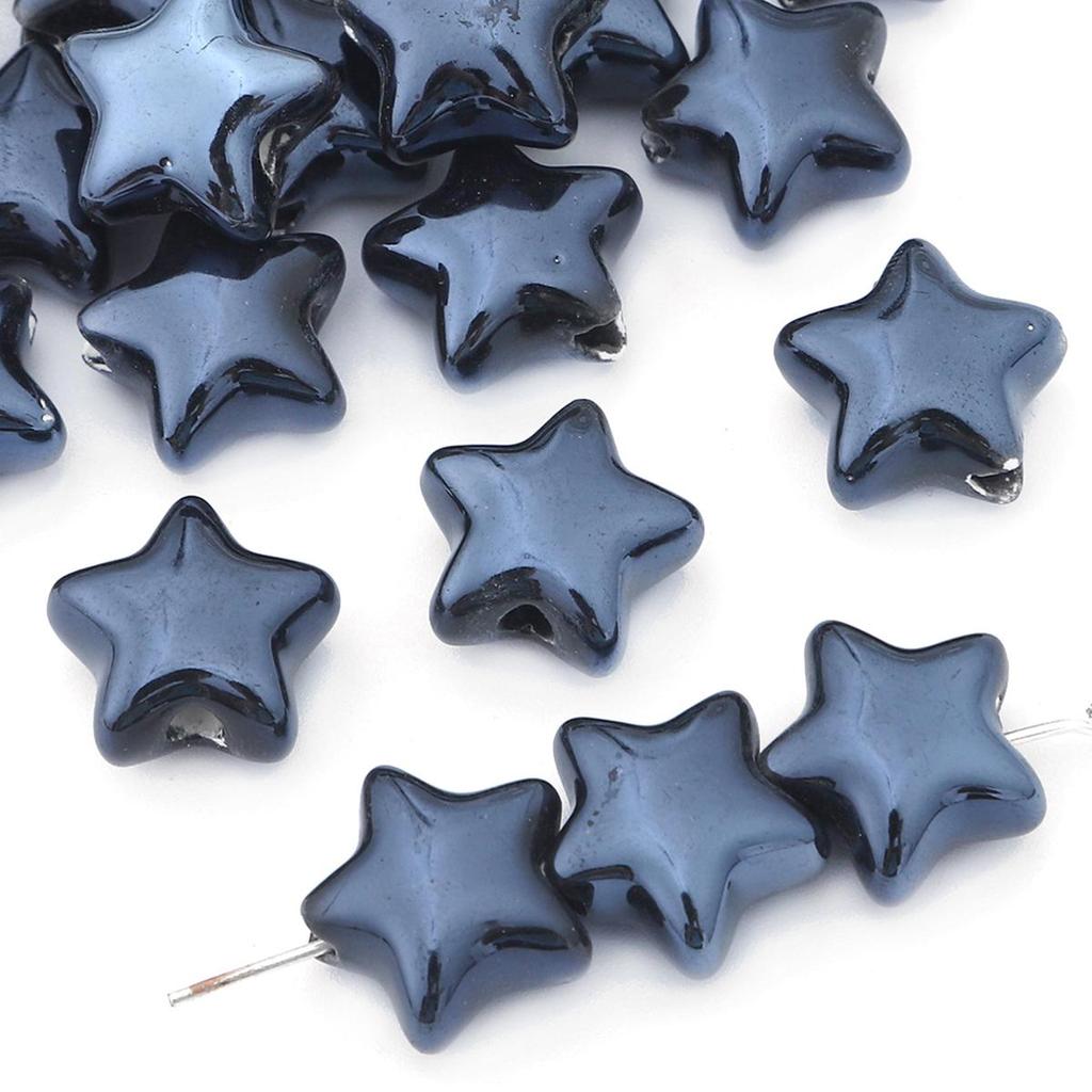10 шт., 14 мм, выбор цвета, керамические бусины с пятиконечной звездой для изготовления ювелирных изделий, ожерелье, браслет, серьги «сделай сам»